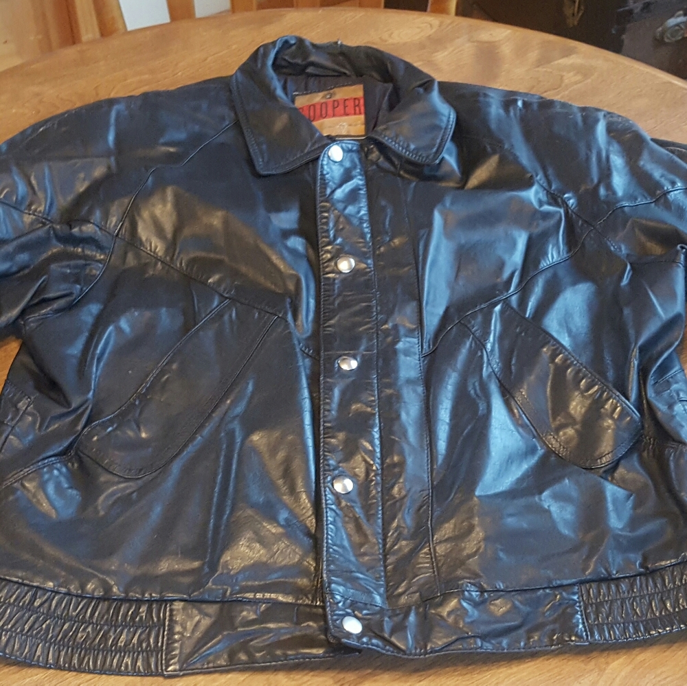 VINTAGE COOPER LEATHER JACKET WITH FLAWS